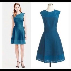 J Crew Cocktail Dress Teal  sz12 B9821